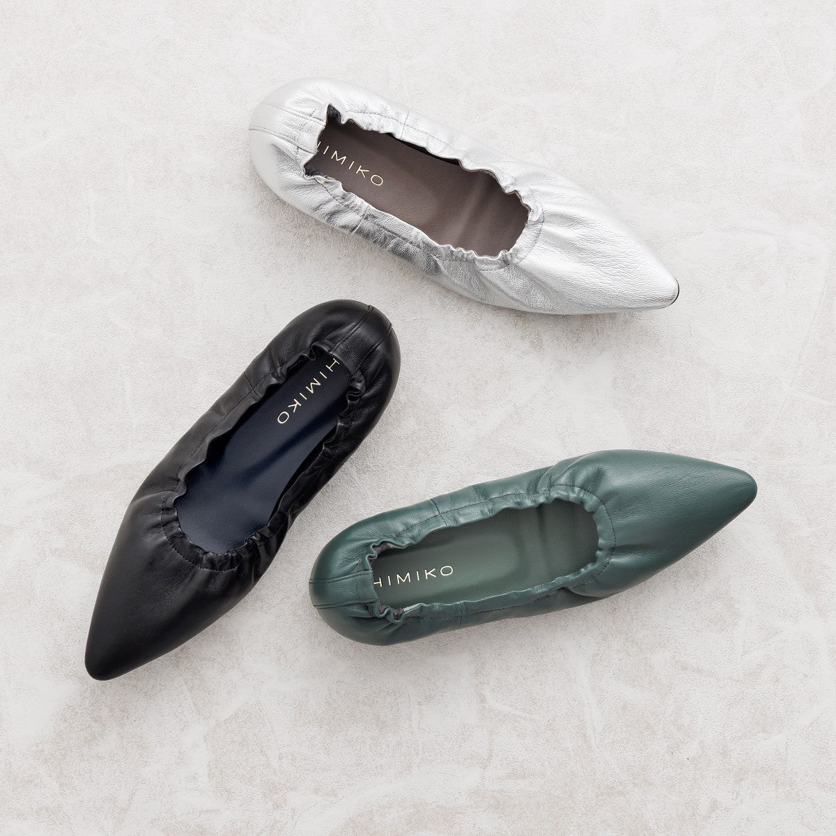 【25AW】シャーリングフラットパンプス/651302