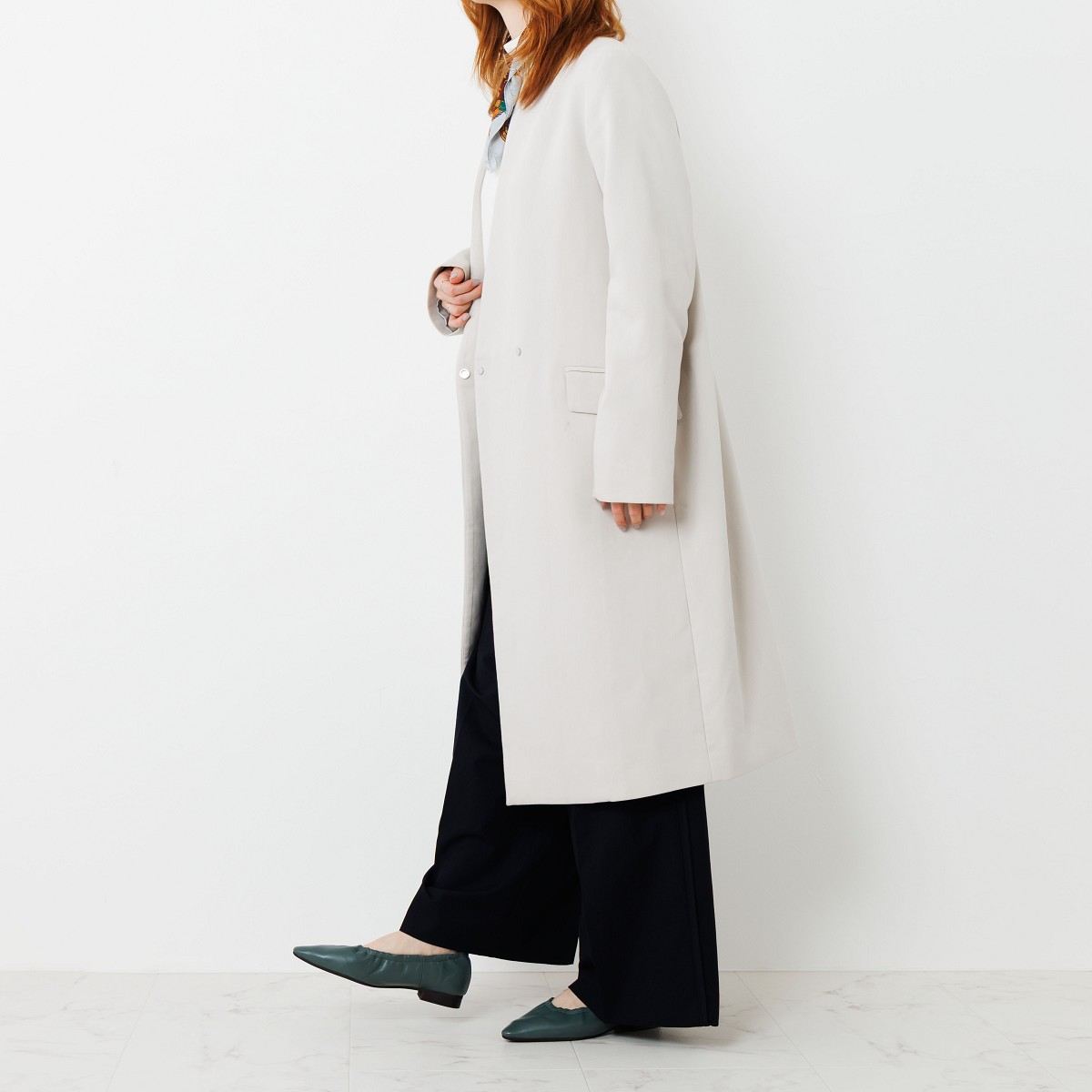 【25AW】シャーリングフラットパンプス/651302