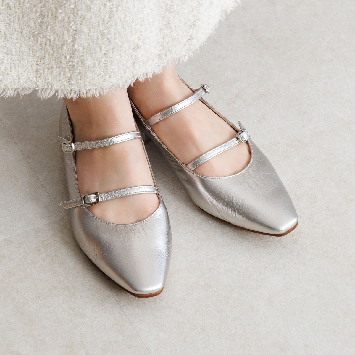 【26SS新色追加】ダブルベルトローヒールメリージェーンパンプス/651313