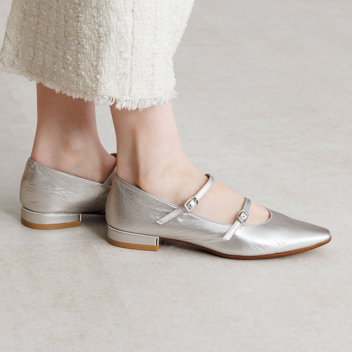 【26SS新色追加】ダブルベルトローヒールメリージェーンパンプス/651313