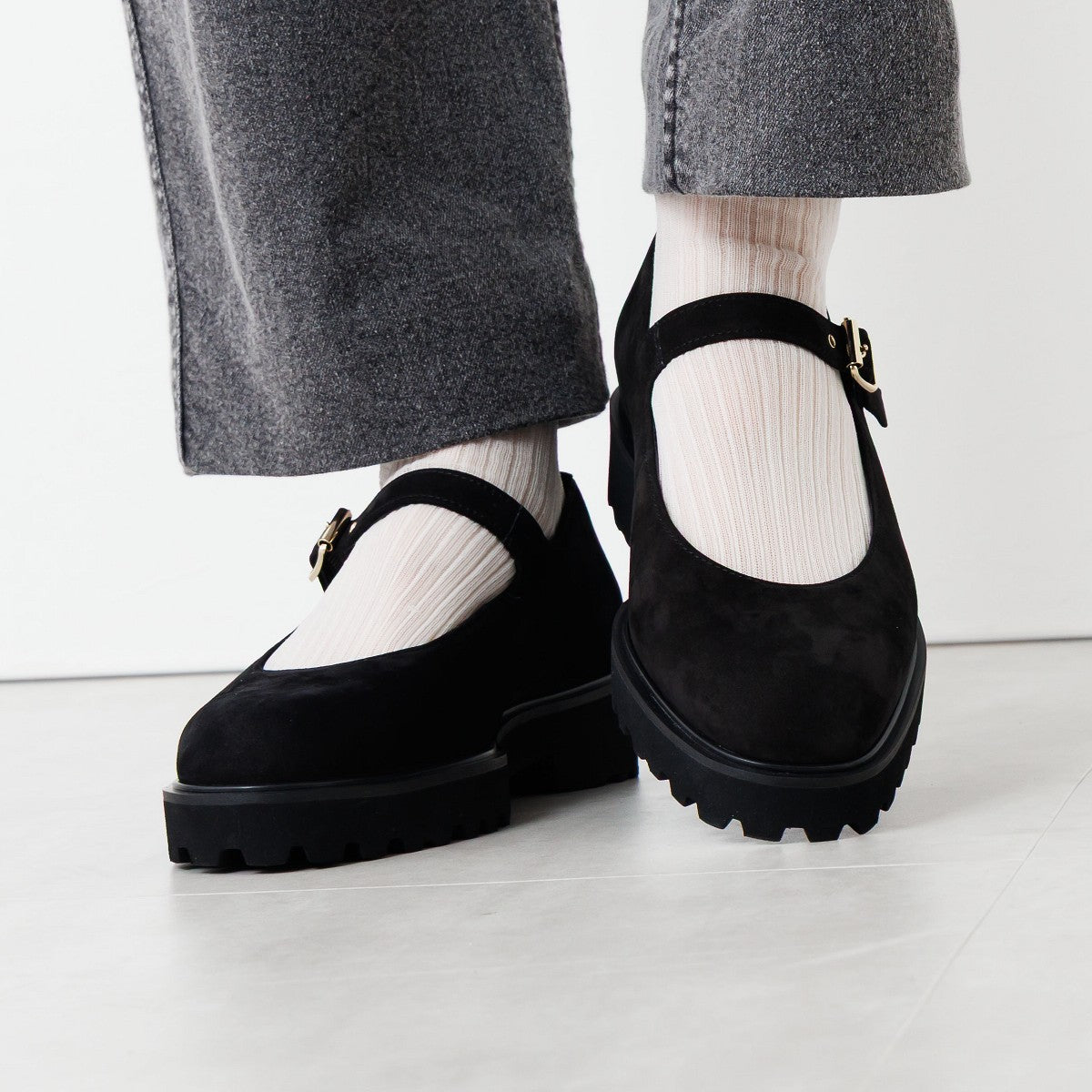 【25AW】トラックソールメリージェーンパンプス/651323
