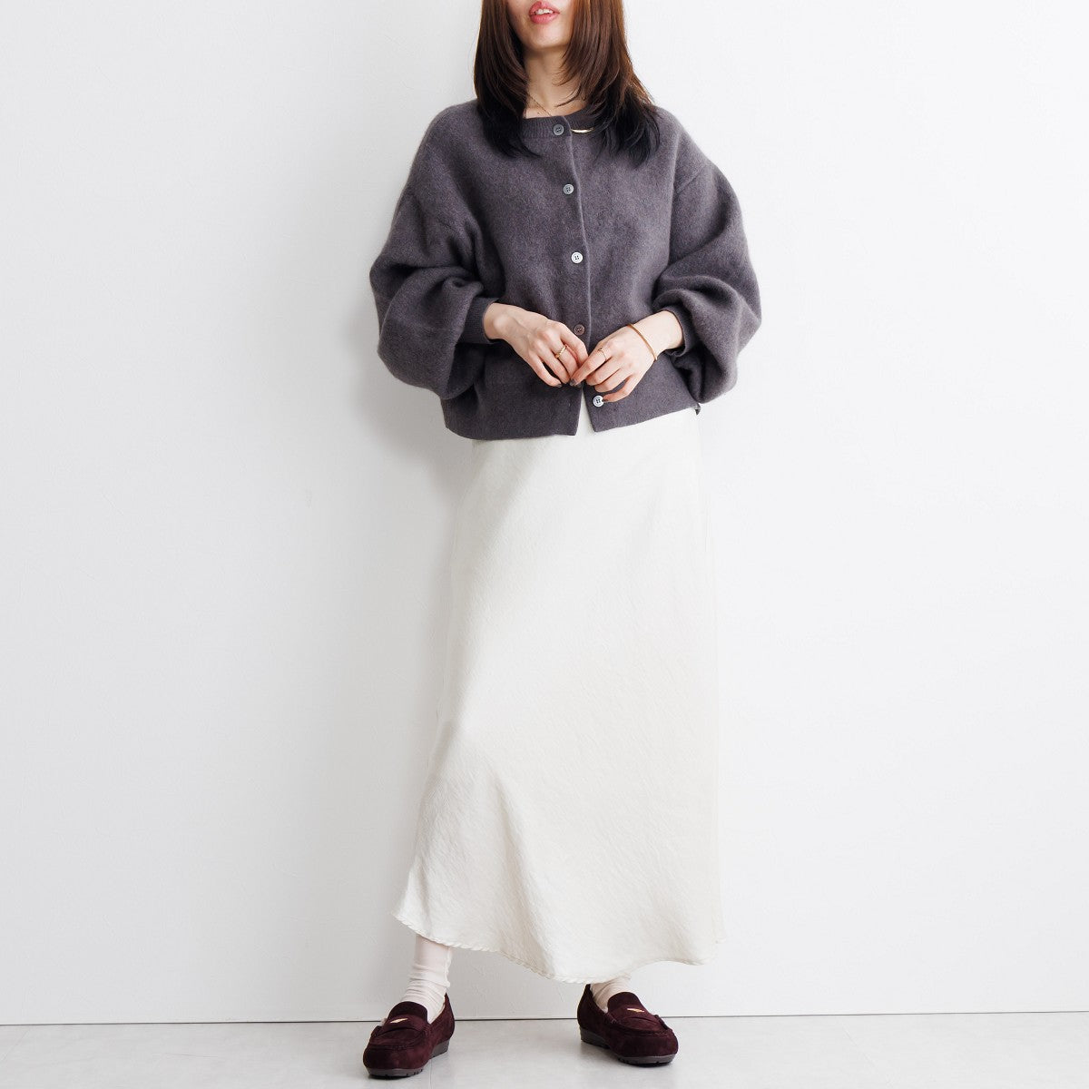 【25AW】メタルポイントふわふわモカシン/651332