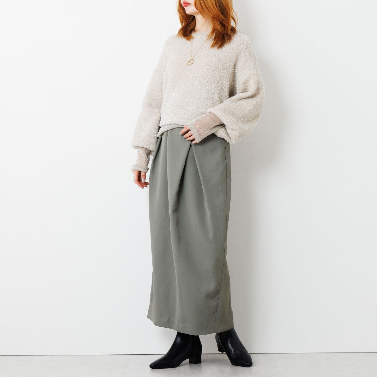 【25AW】ポインテッドトゥショートブーツ/651402