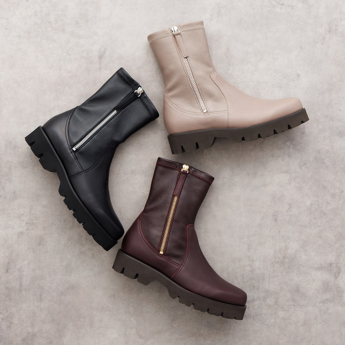 【25AW】トラックソールサイドジップストレッチブーツ/651403