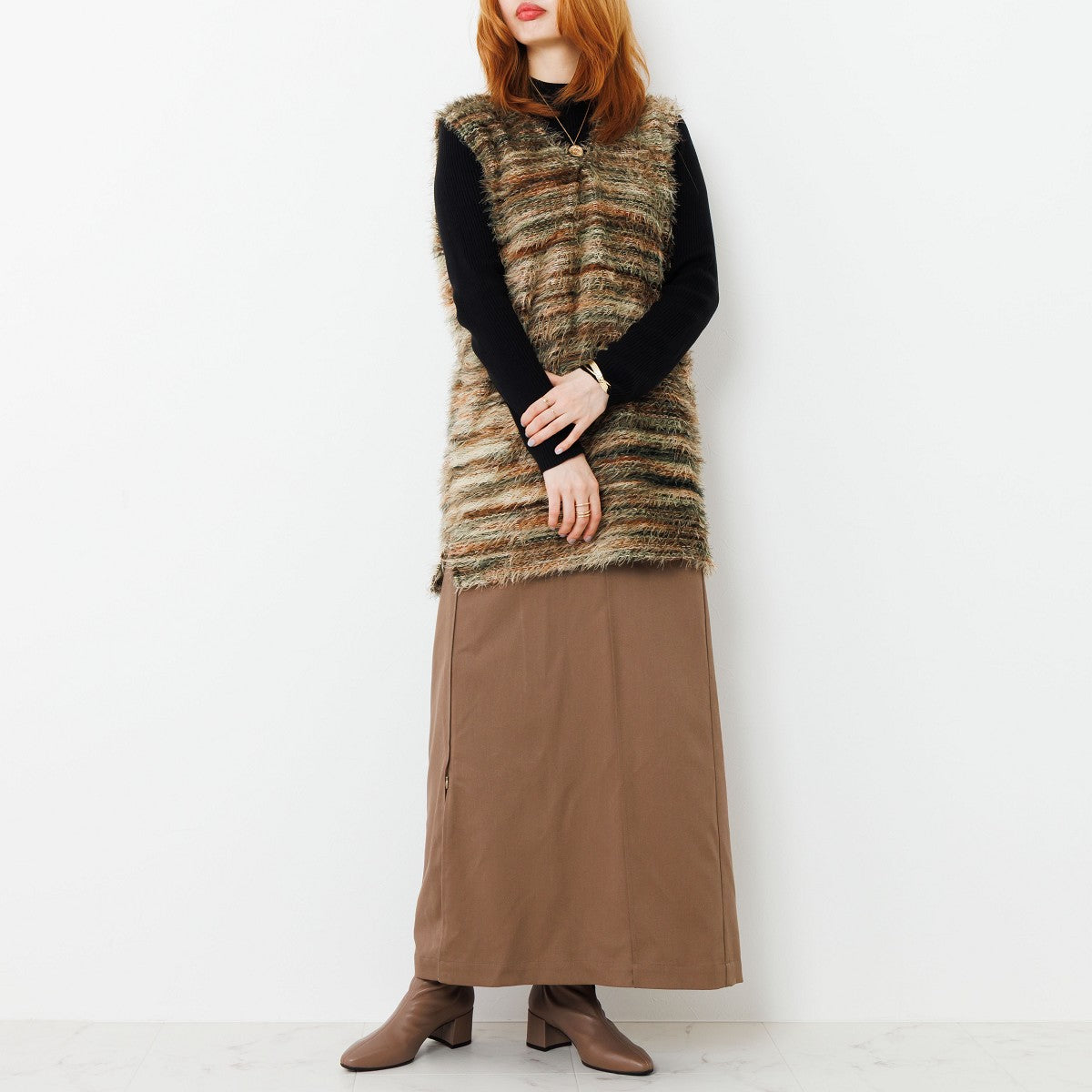 【25AW】バックジップヒールストレッチブーツ/651404