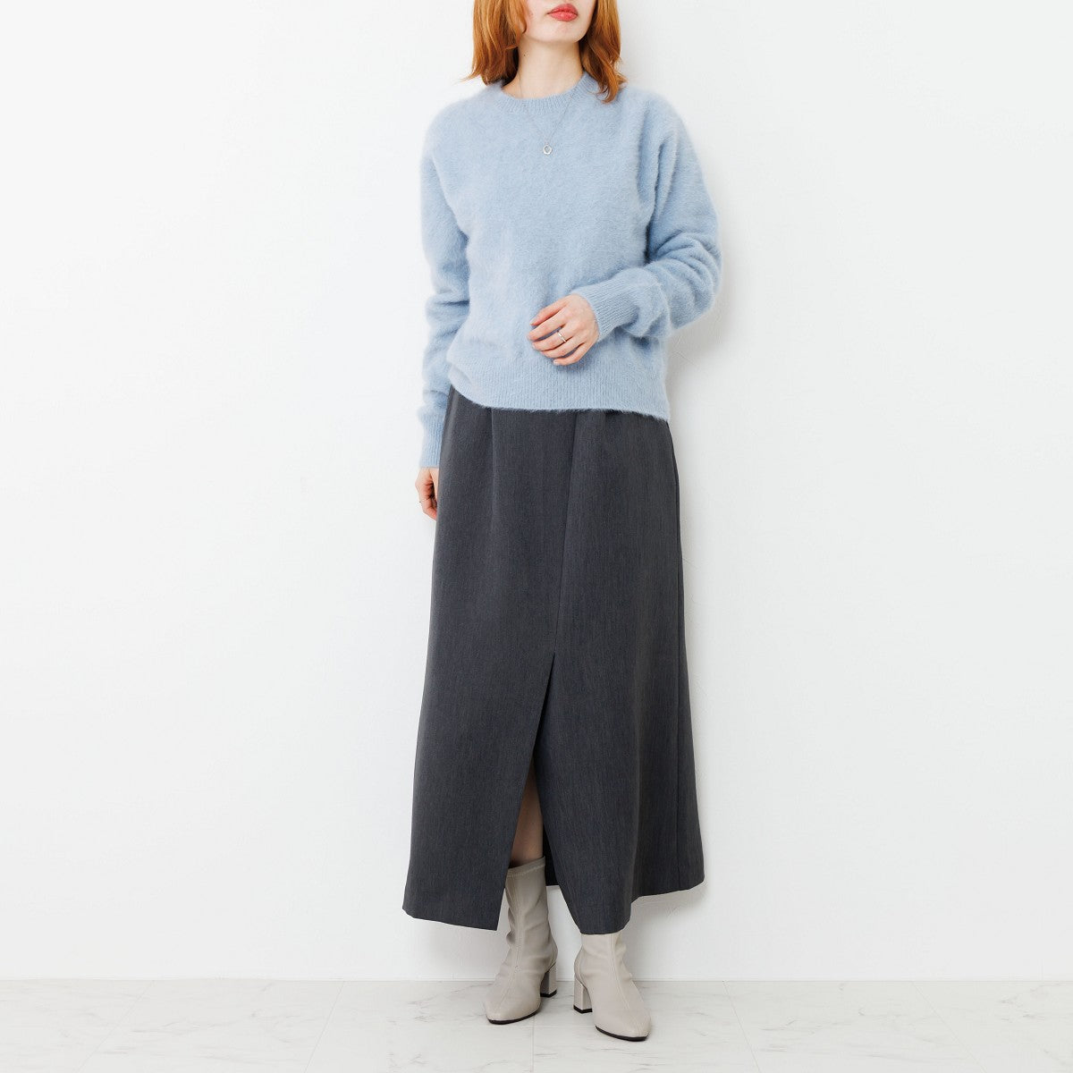 【25AW】バックジップヒールストレッチブーツ/651404