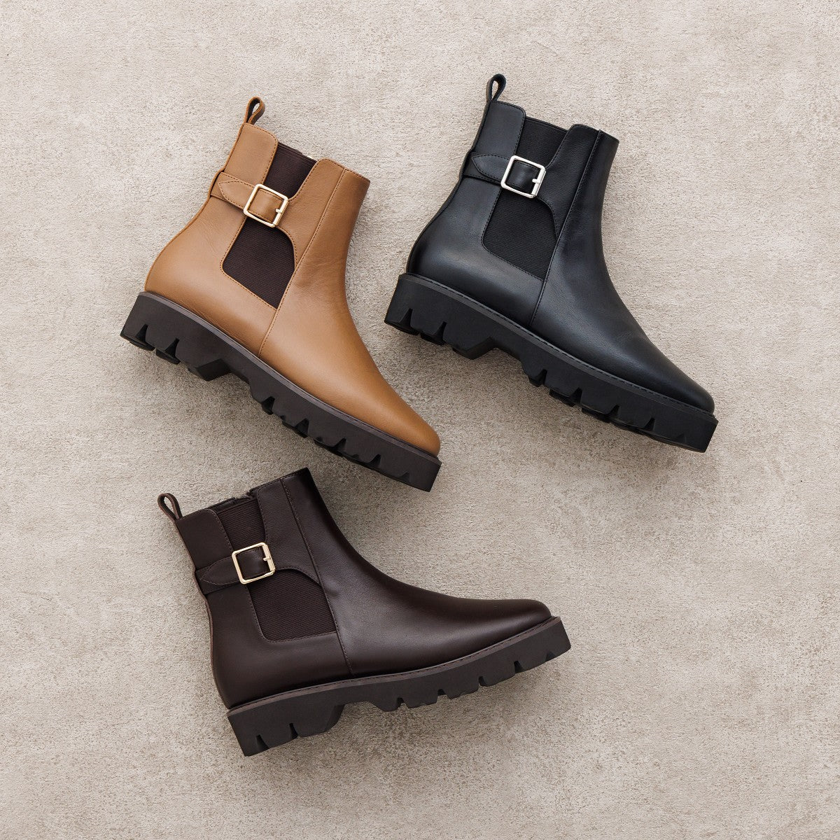 【25AW】トラックソールサイドゴアベルトブーツ/651406