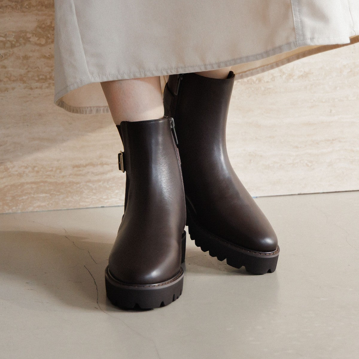 【25AW】トラックソールサイドゴアベルトブーツ/651406