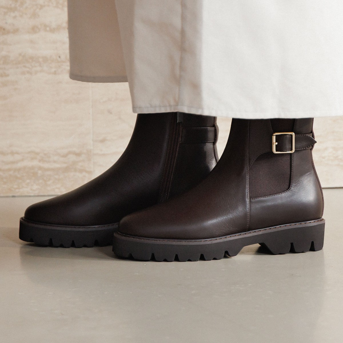 【25AW】トラックソールサイドゴアベルトブーツ/651406