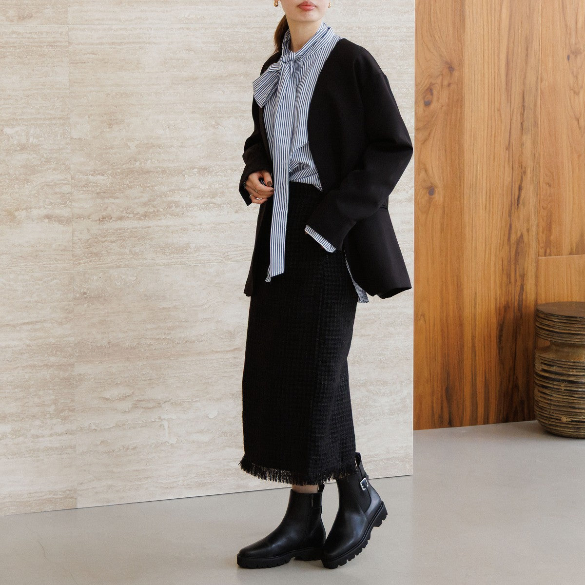 【25AW】トラックソールサイドゴアベルトブーツ/651406