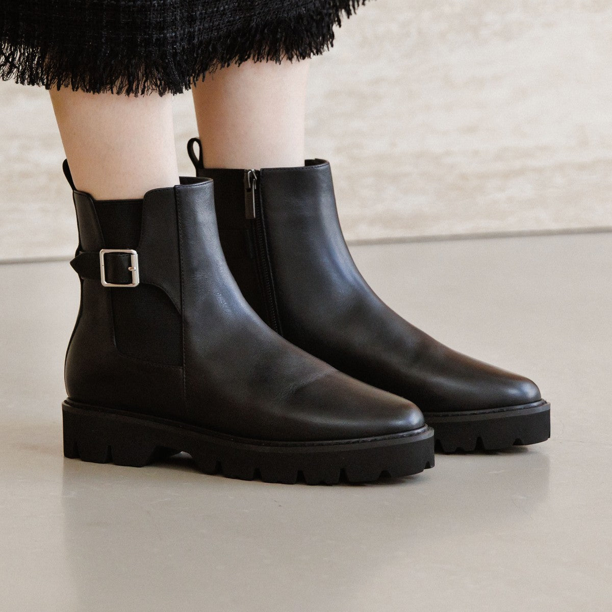 【25AW】トラックソールサイドゴアベルトブーツ/651406