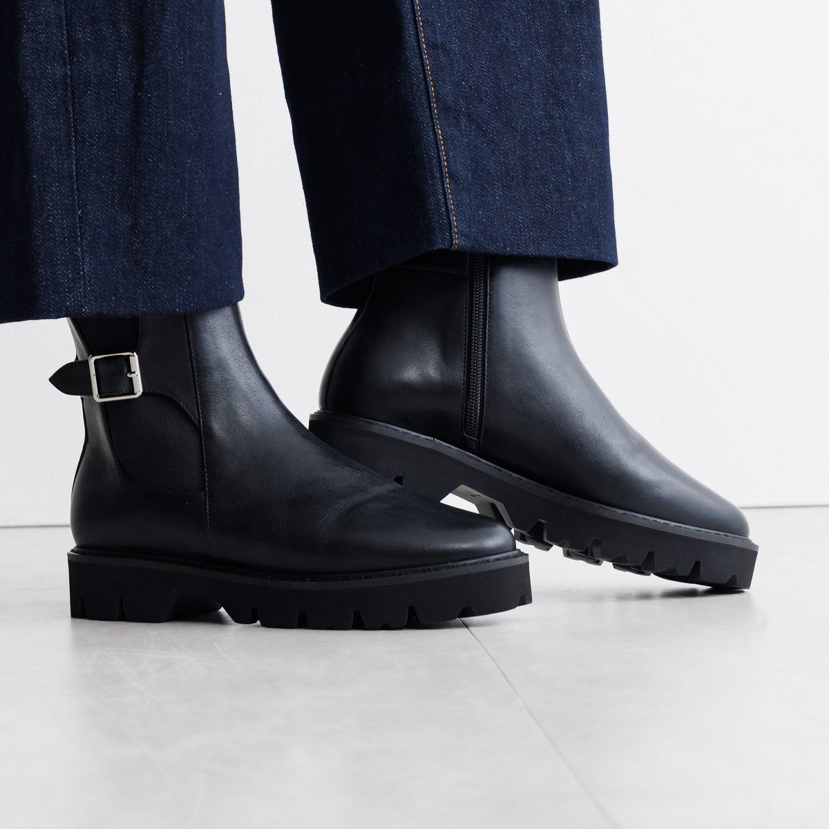 こてつデザイン 25AW】トラックソールサイドゴアベルトブーツ/651406