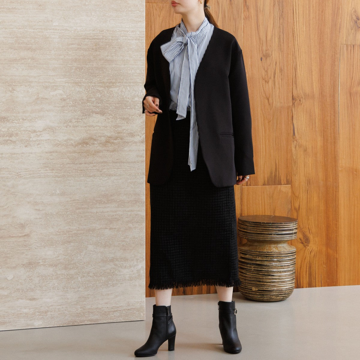 【25AW】サイドバックルヒールブーツ/651410