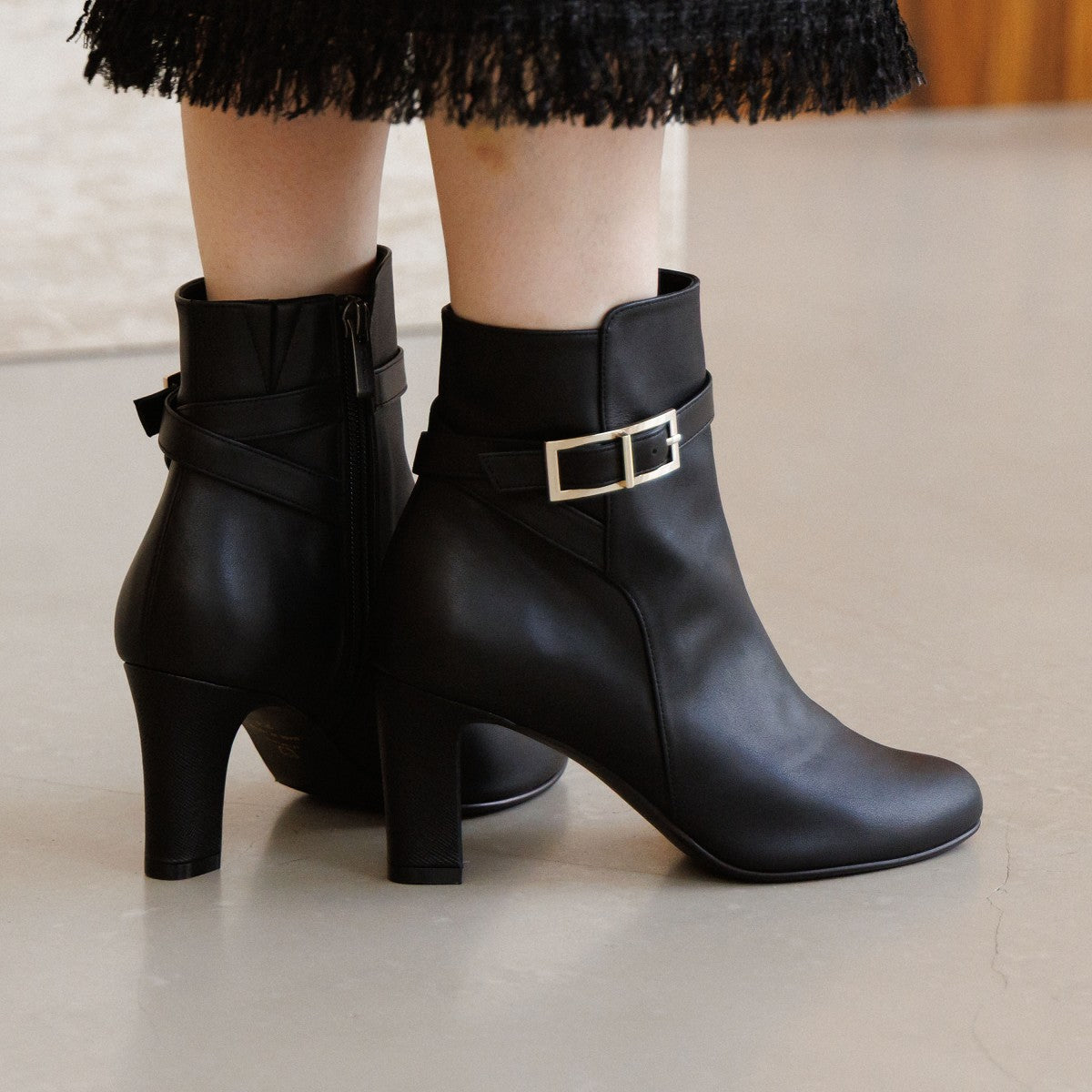 【25AW】サイドバックルヒールブーツ/651410