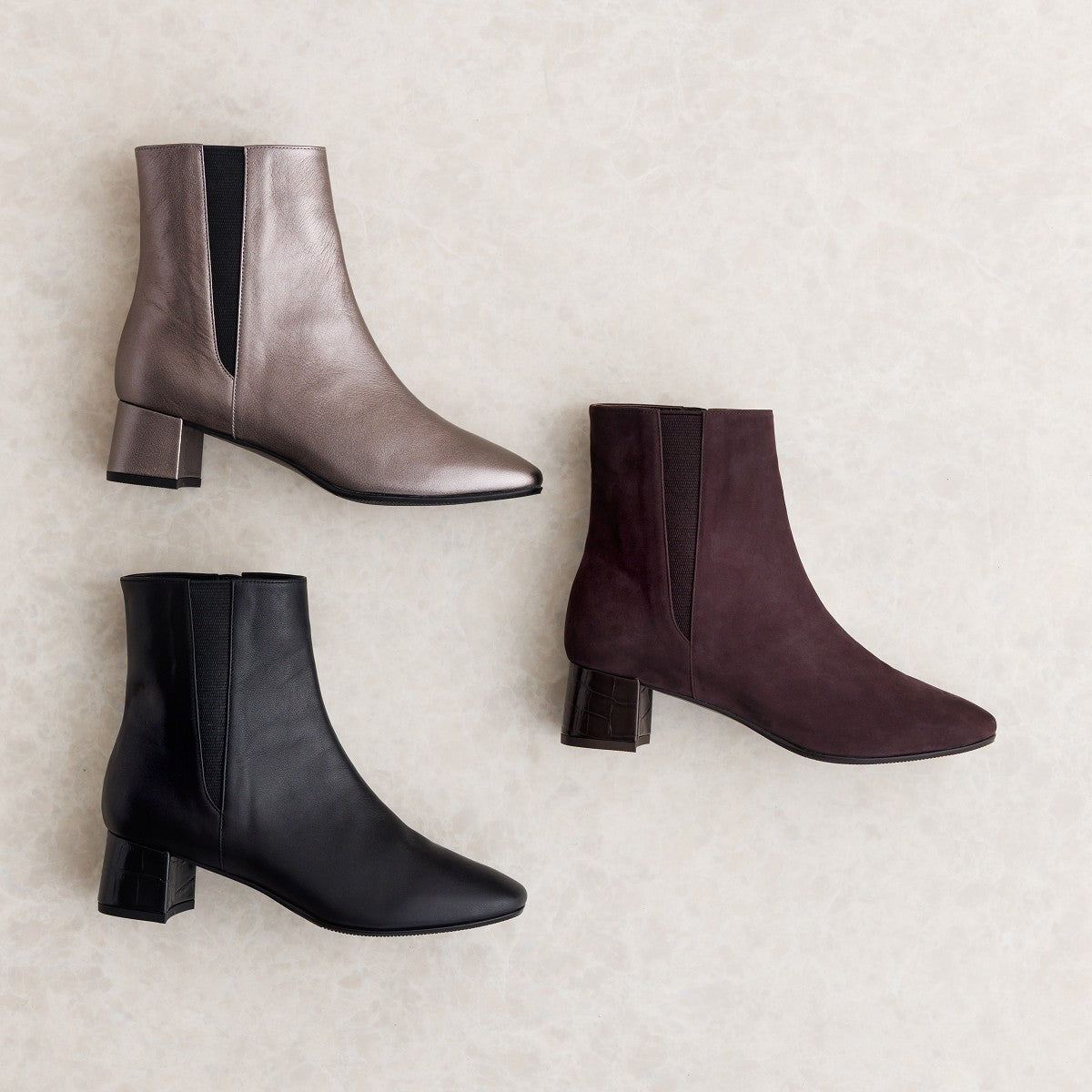 【25AW】スクエアトゥサイドゴアブーツ/651411