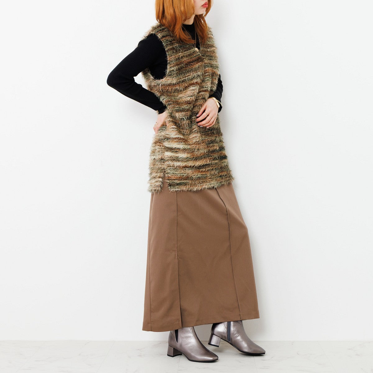 【25AW】スクエアトゥサイドゴアブーツ/651411