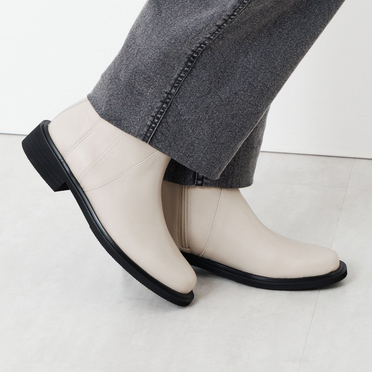 【25AW】サイドジップミドルブーツ/651414