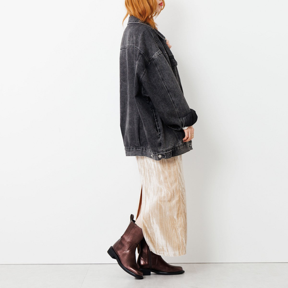 【25AW】サイドジップミドルブーツ/651414