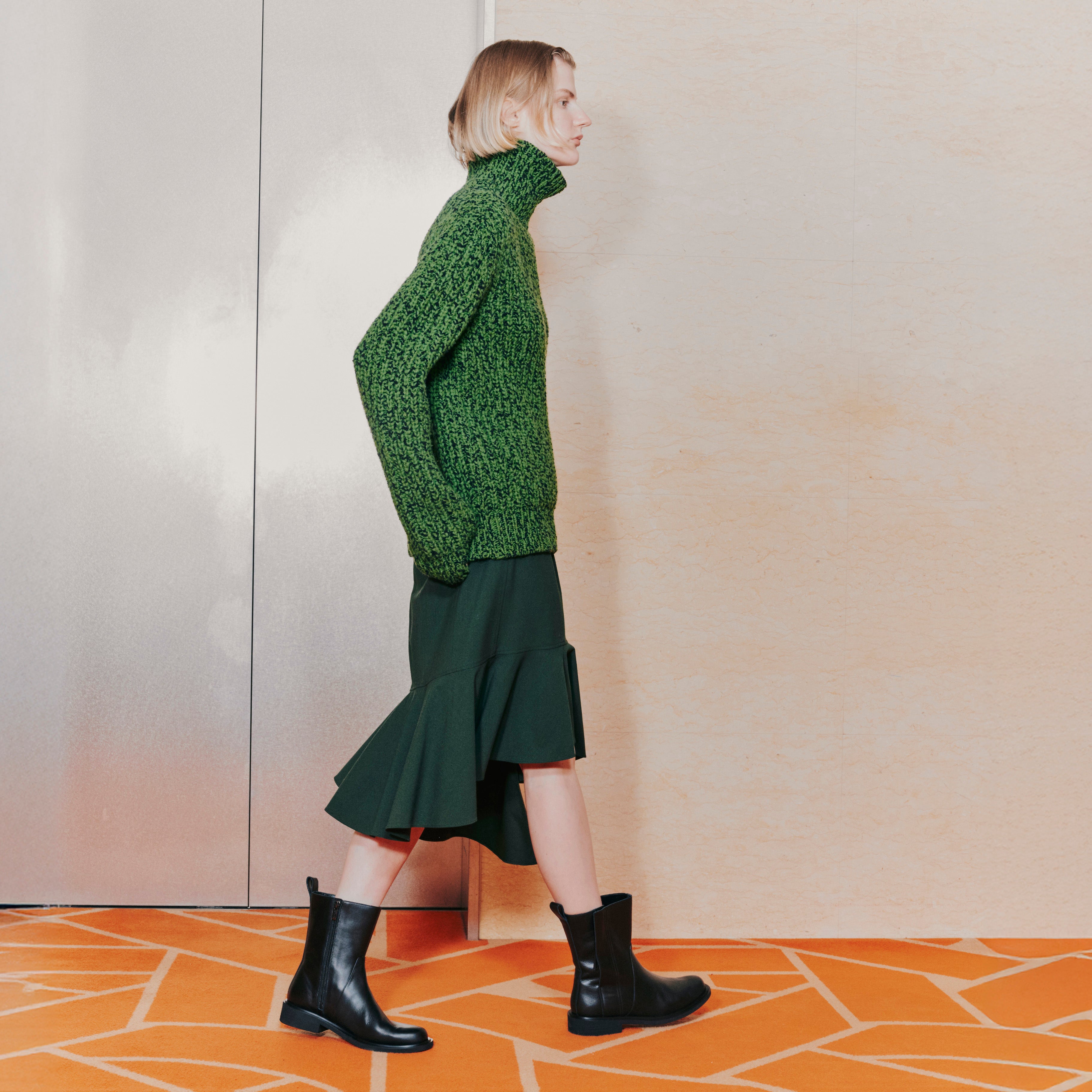 【25AW】サイドジップミドルブーツ/651414