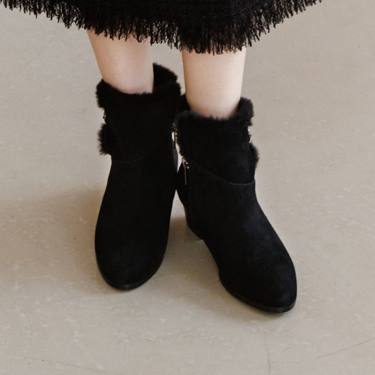 《予約/11月下旬頃入荷予定》バックル2WAYファーブーツ/651415