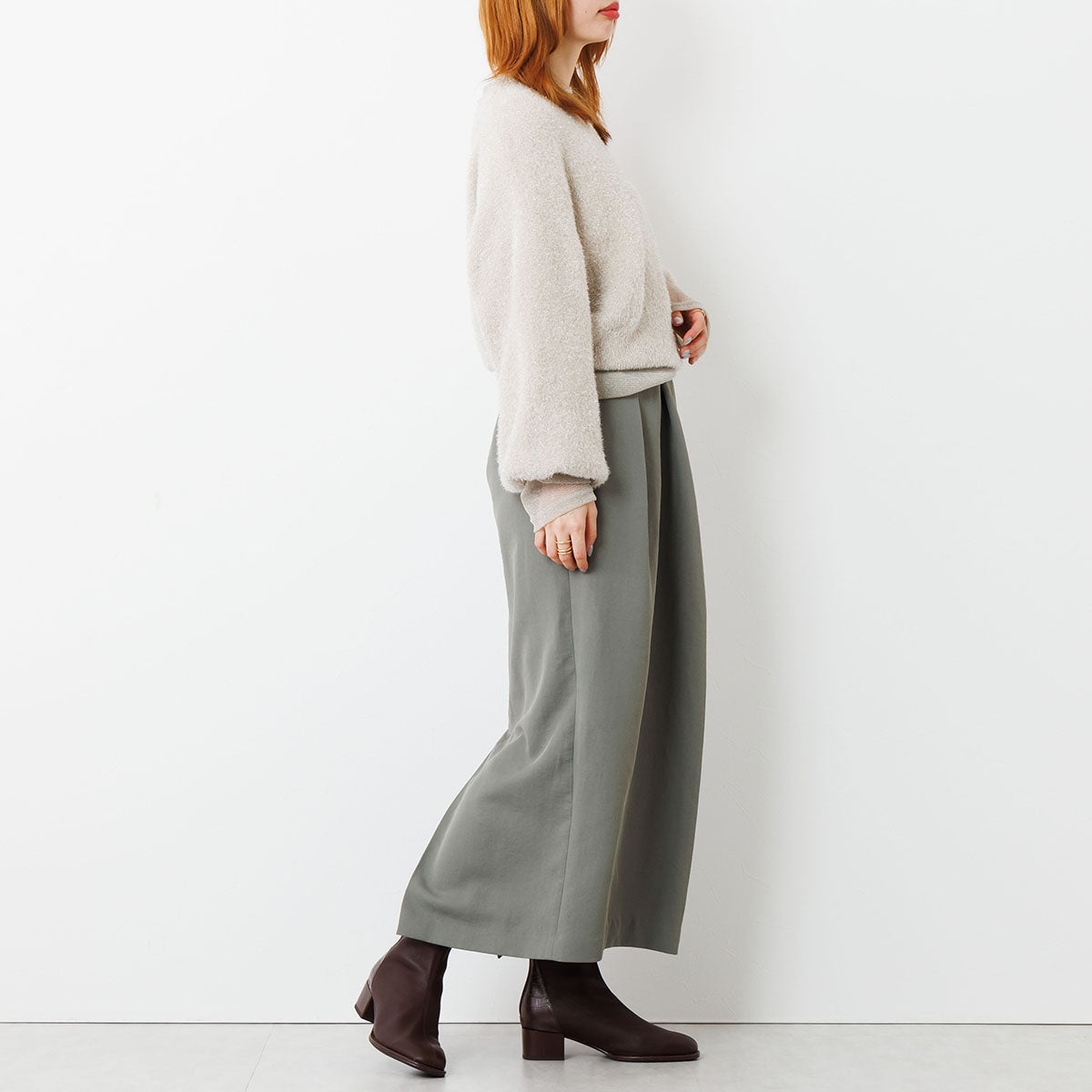 《再入荷/12月中旬入荷予定》【25AW】型押しコンビストレッチブーツ/651420