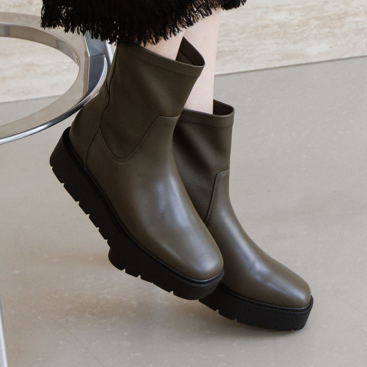 【25AW】プラットフォームストレッチブーツ/651421