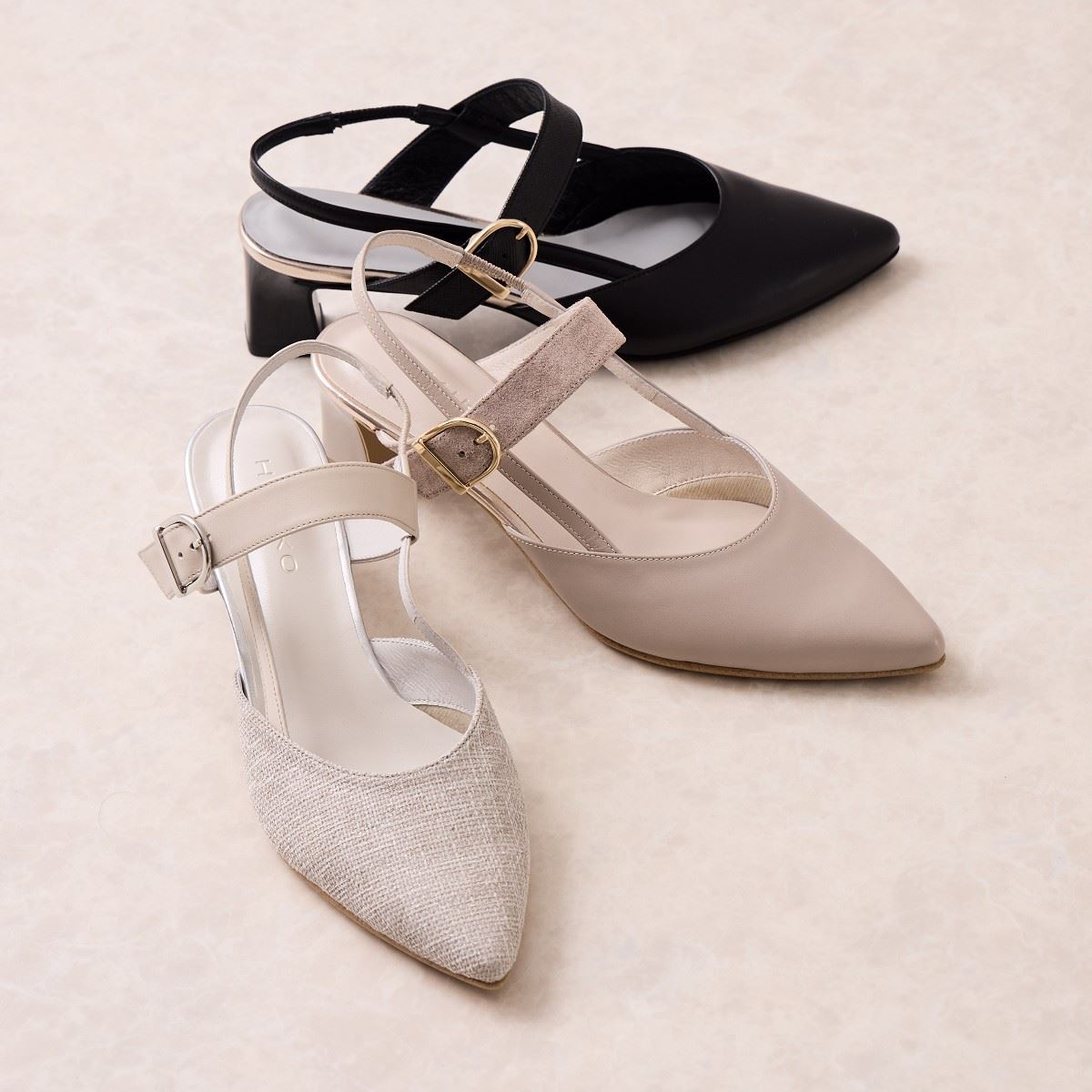 SALE】ポインテッドトゥバックストラップパンプス/651508