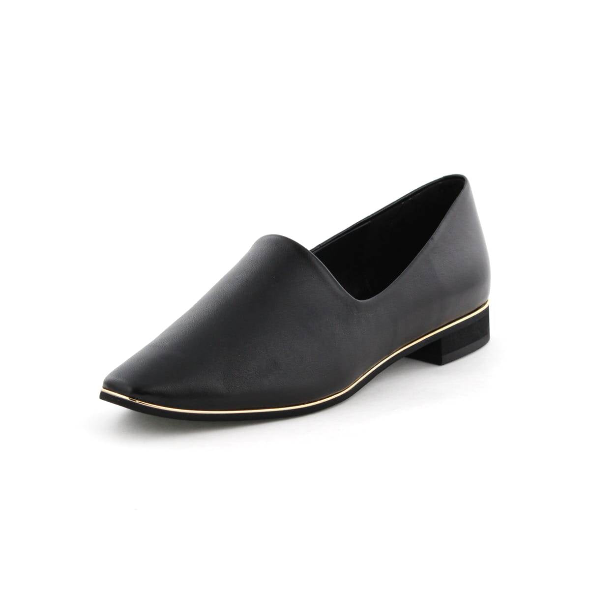 【26SS新色追加】メタルラインソフトレザーフラットパンプス/653101