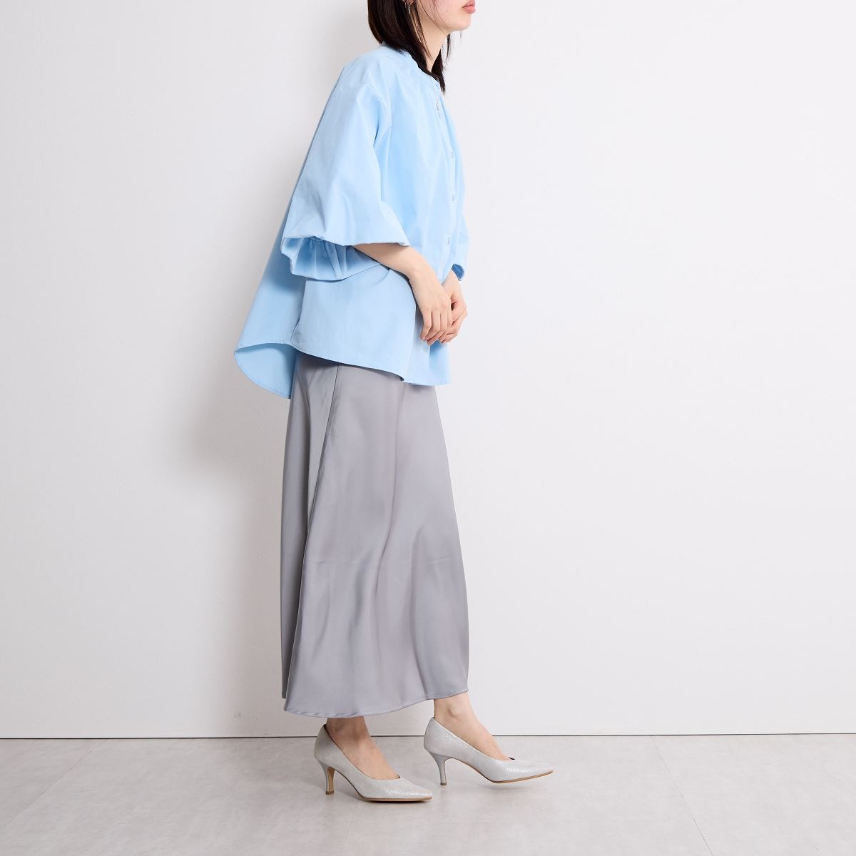 【SALE】ナナメカットヒールパンプス/653102
