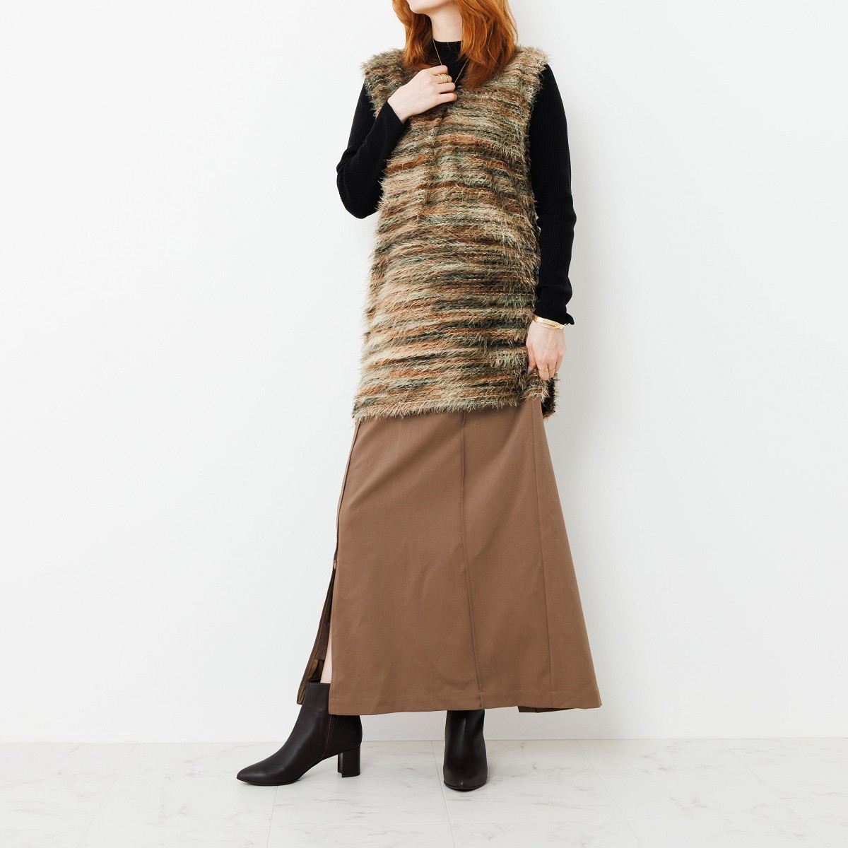 【25AW】5.5cmヒールベルトパーツデザインブーツ/653401