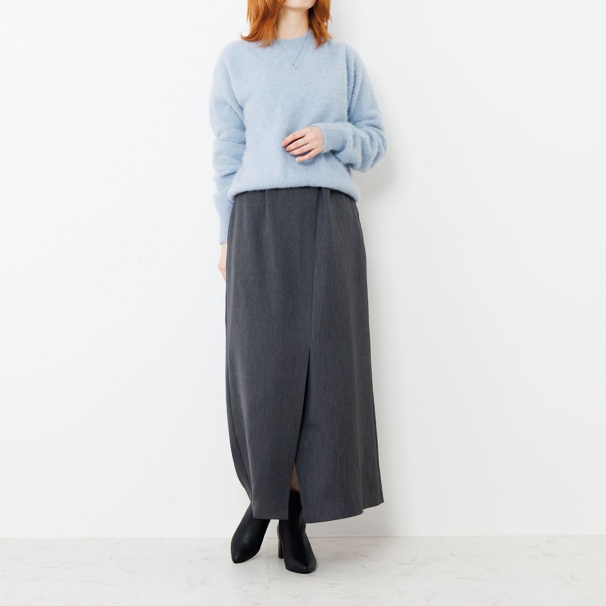 【25AW】5.5cmヒールベルトパーツデザインブーツ/653401