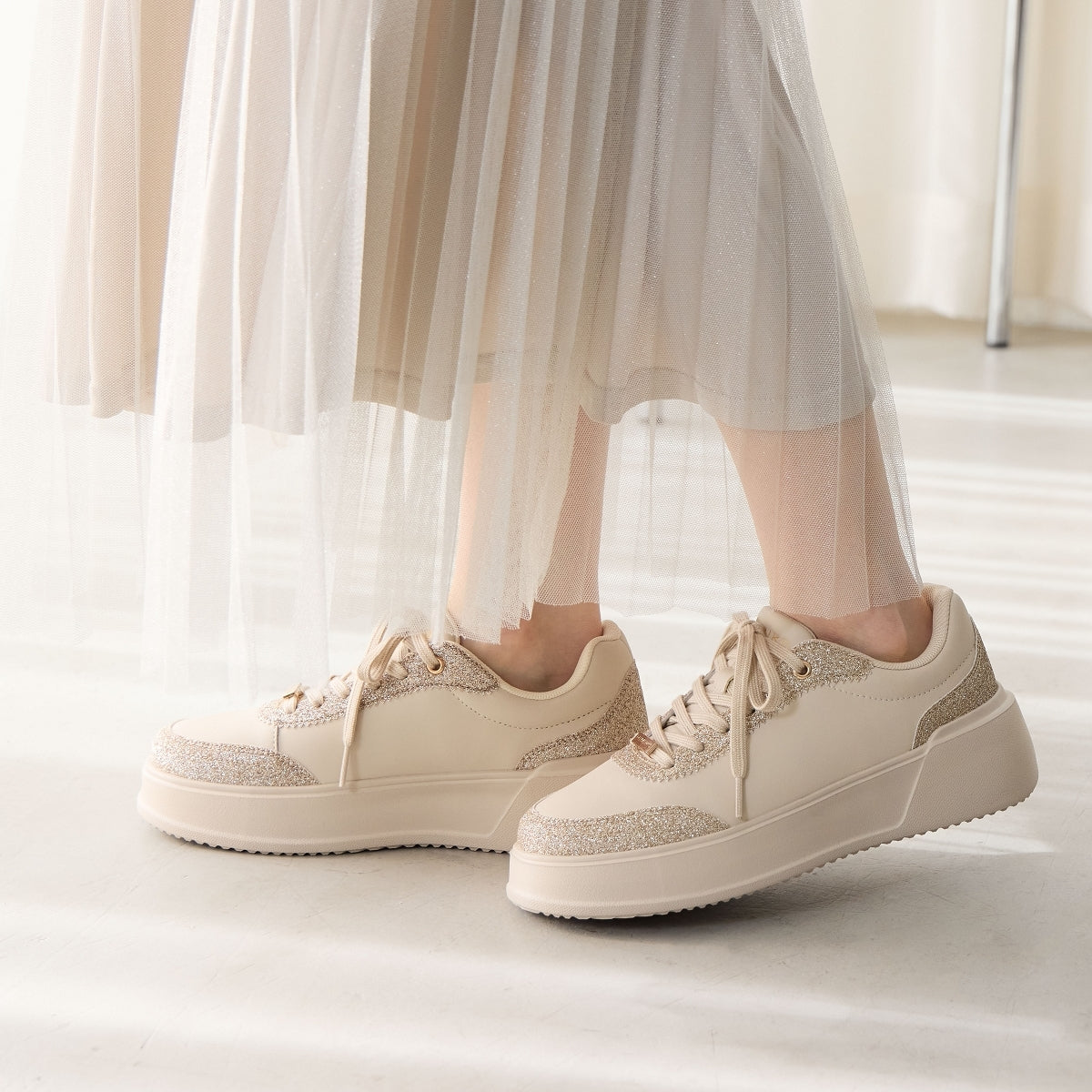 【25AW新色】厚底コートソールスニーカー/657102