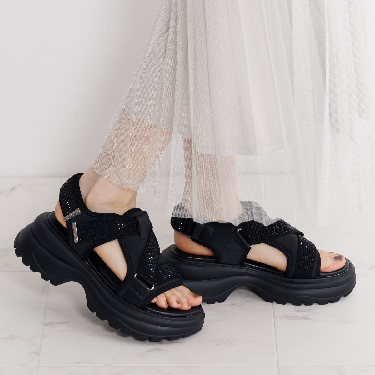 【SALE】ラインストーンベルトスポサン/657203