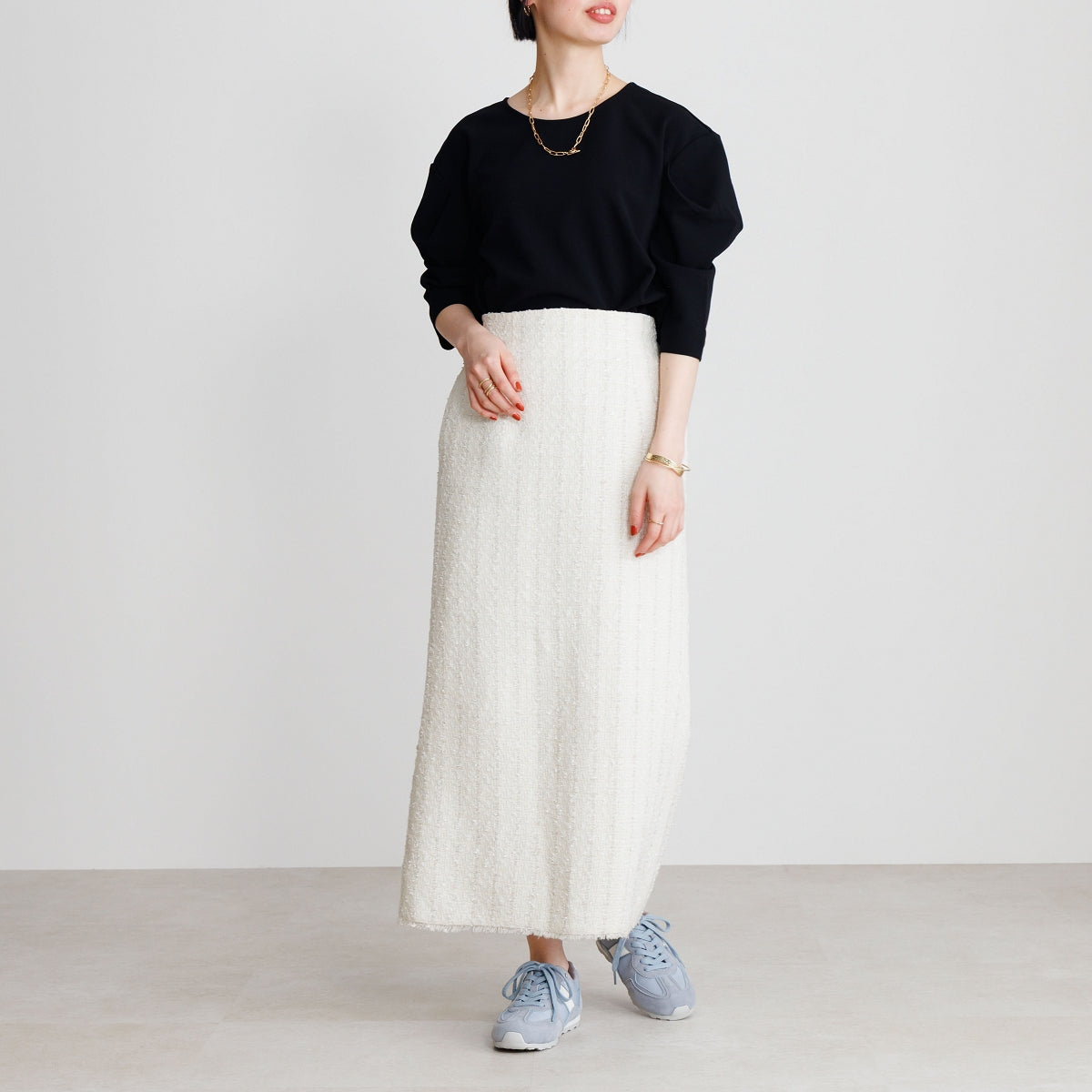 【26SS新色追加】フラットスエードコンビスニーカー/657302