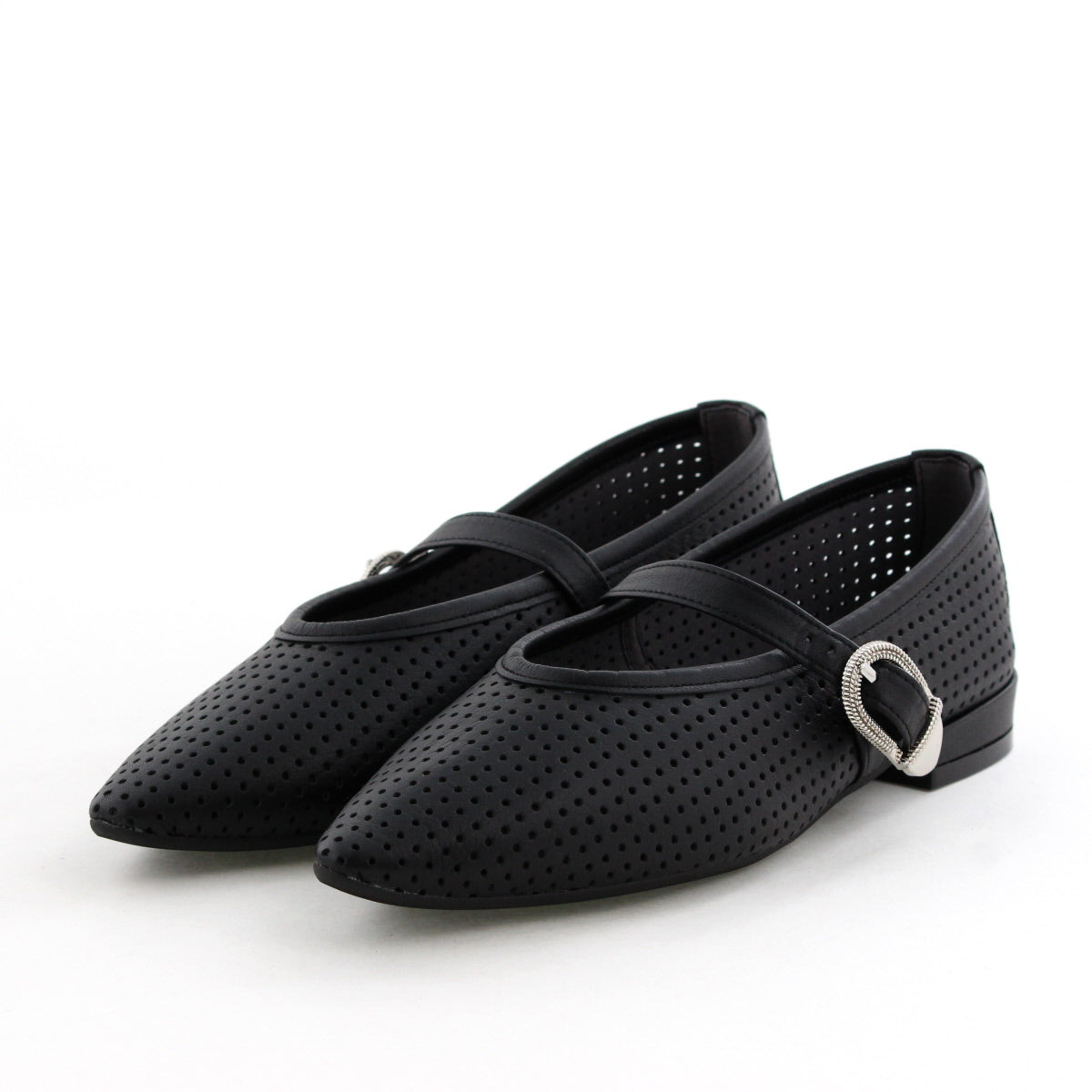 【26SS】パンチングレザーメリージェーンパンプス/661103