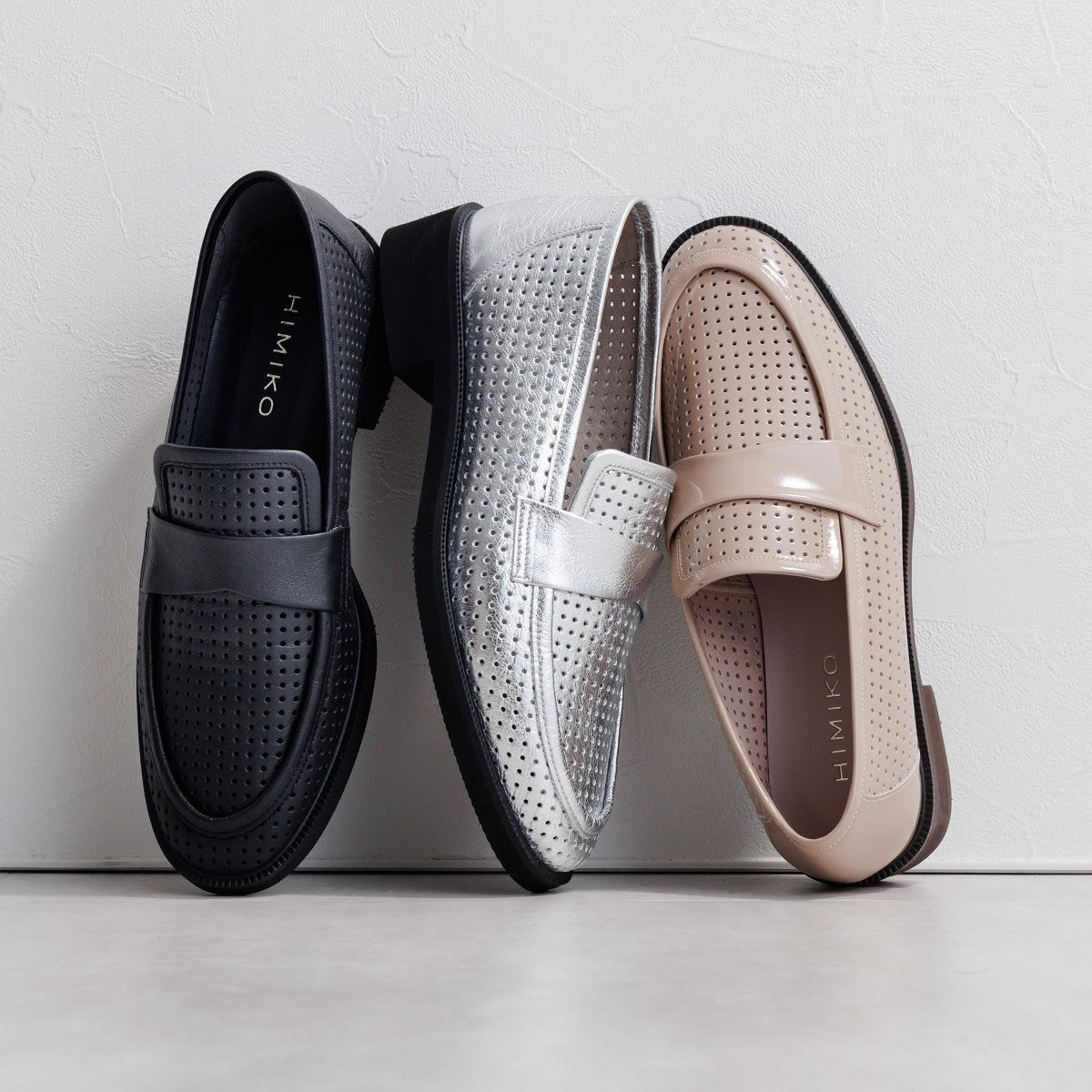 【26SS】パンチングレザーソフトローファー/661105