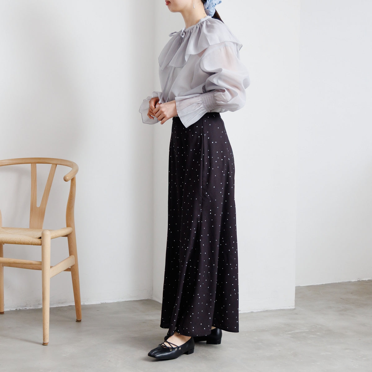 【26SS】クロスゴムフラットパンプス/661106