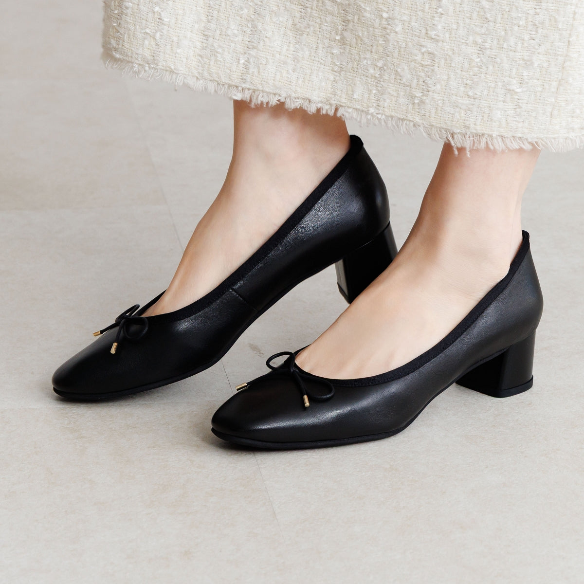 《予約/4月中旬入荷予定》4cmヒールバレエパンプス/661110