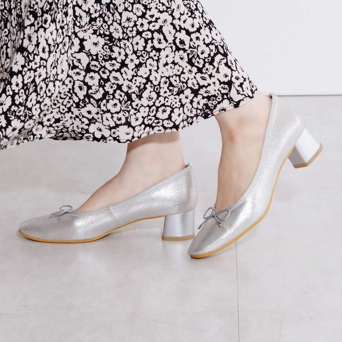 《予約/4月中旬入荷予定》4cmヒールバレエパンプス/661110