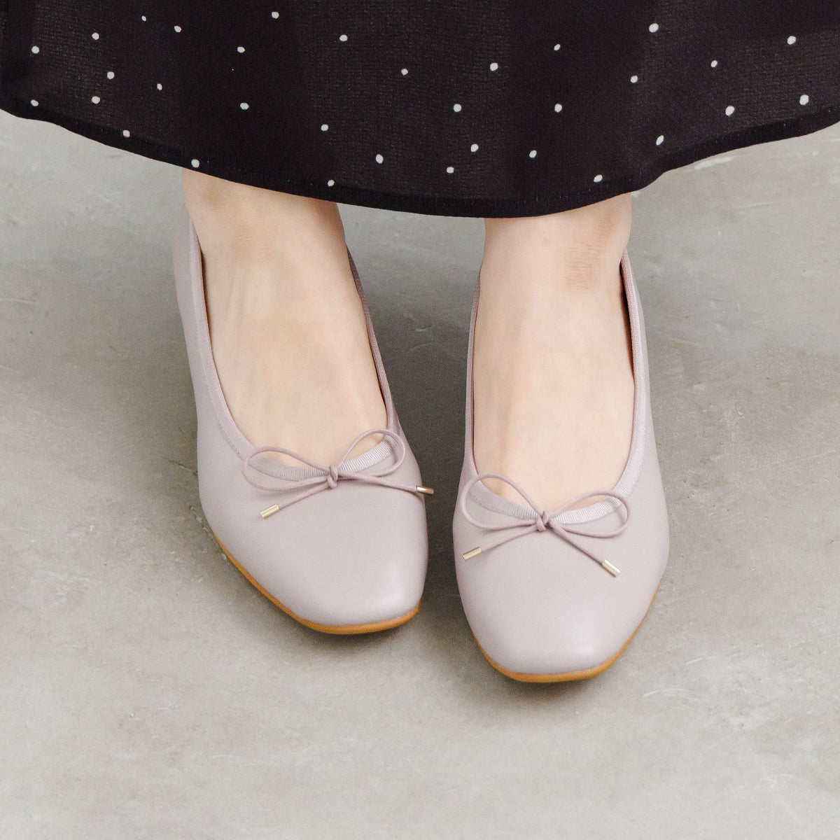 《予約/4月中旬入荷予定》4cmヒールバレエパンプス/661110