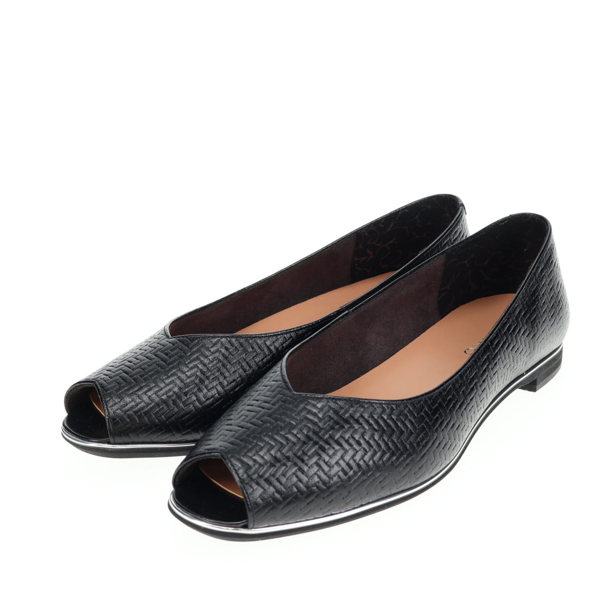 【26SS】ピープトゥフラットパンプス/661117