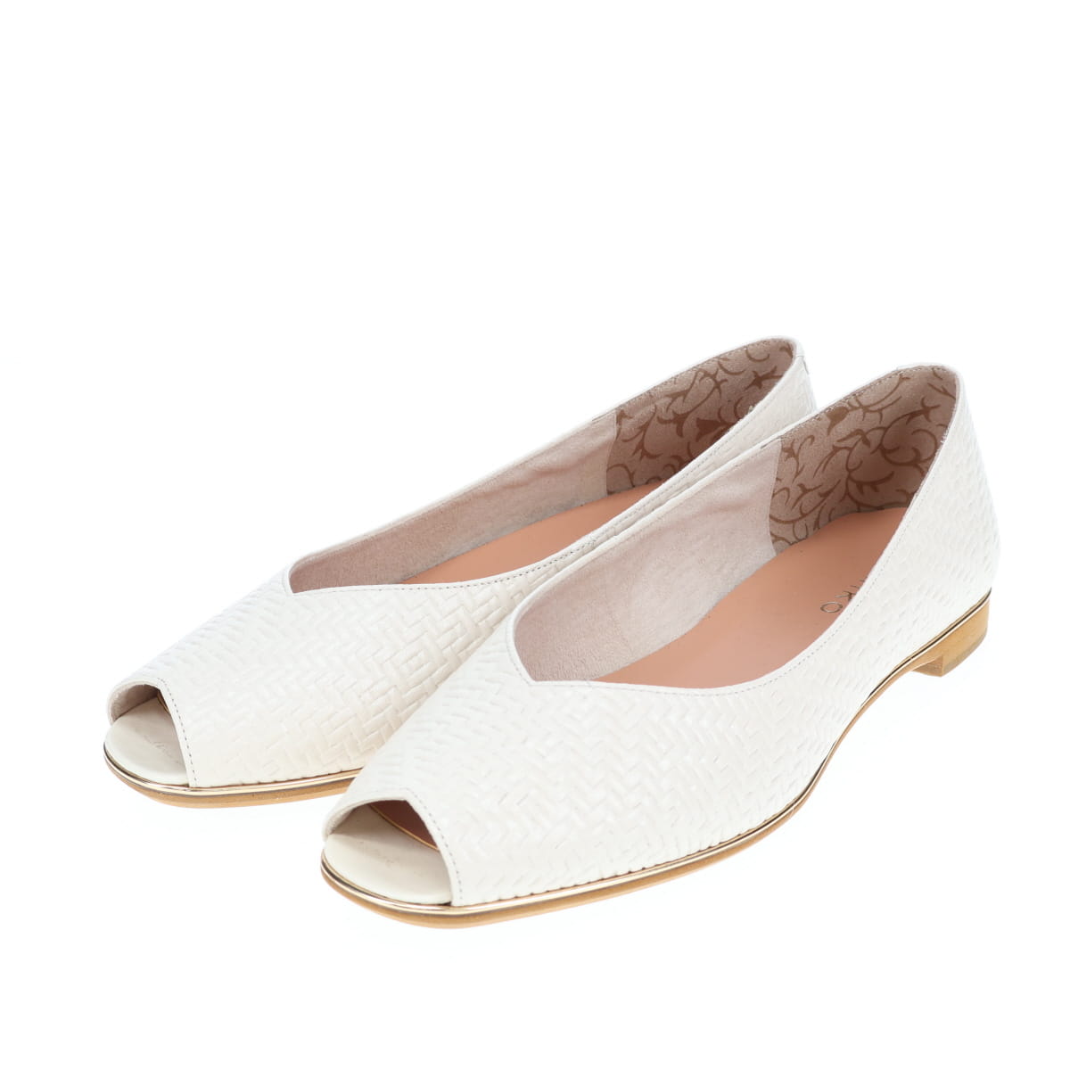 【26SS】ピープトゥフラットパンプス/661117