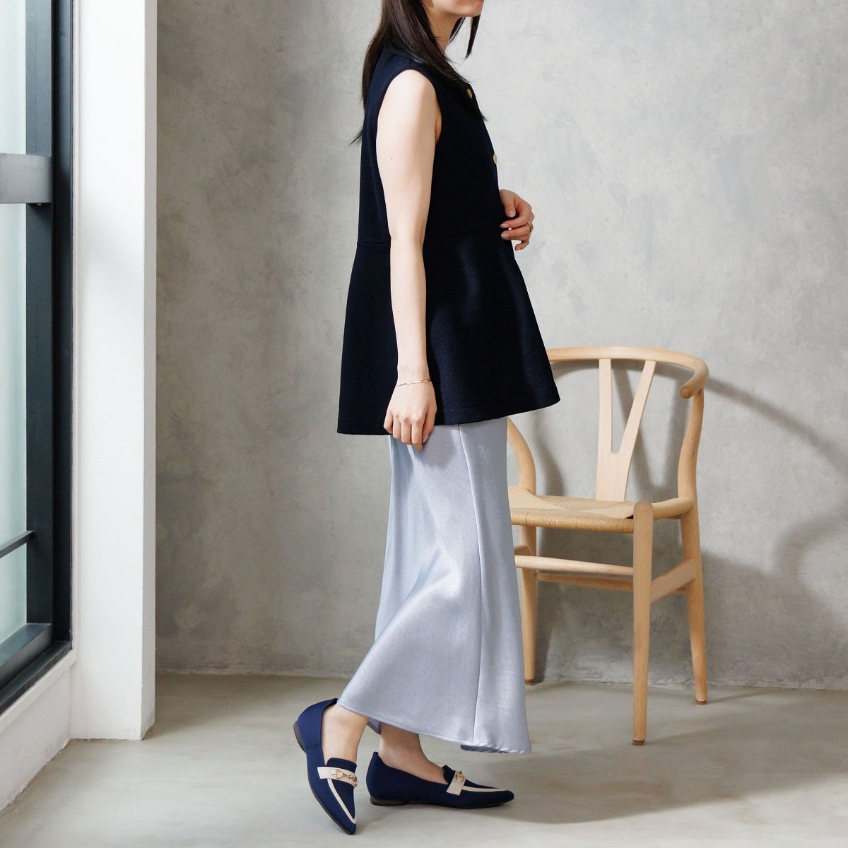 【先行販売】【瞬間フィット】ハンズフリーニットローファー/661119