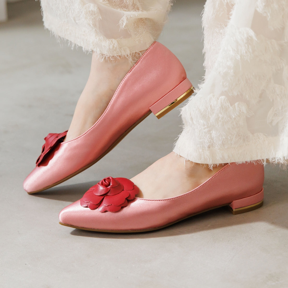 HANAE MORI×HIMIKO フラワーモチーフ フラットパンプス/661127