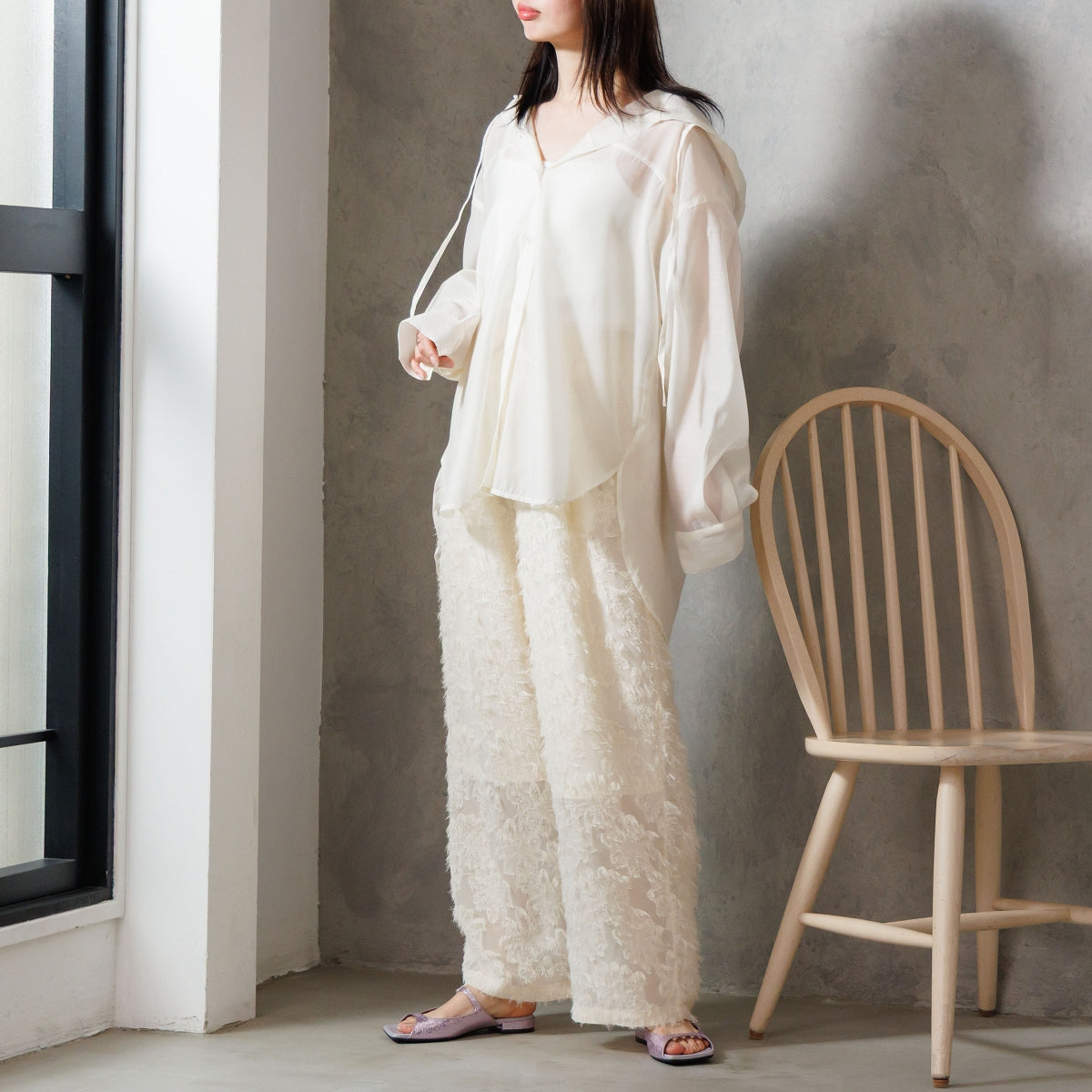 【SALE】【26SS】ワイドスクエアトゥフラットサンダル/661214