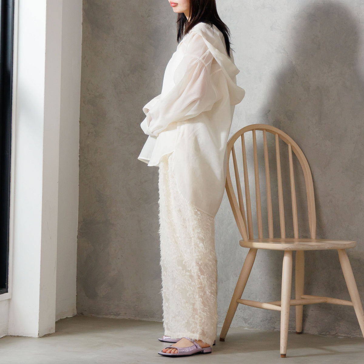 【SALE】【26SS】ワイドスクエアトゥフラットサンダル/661214
