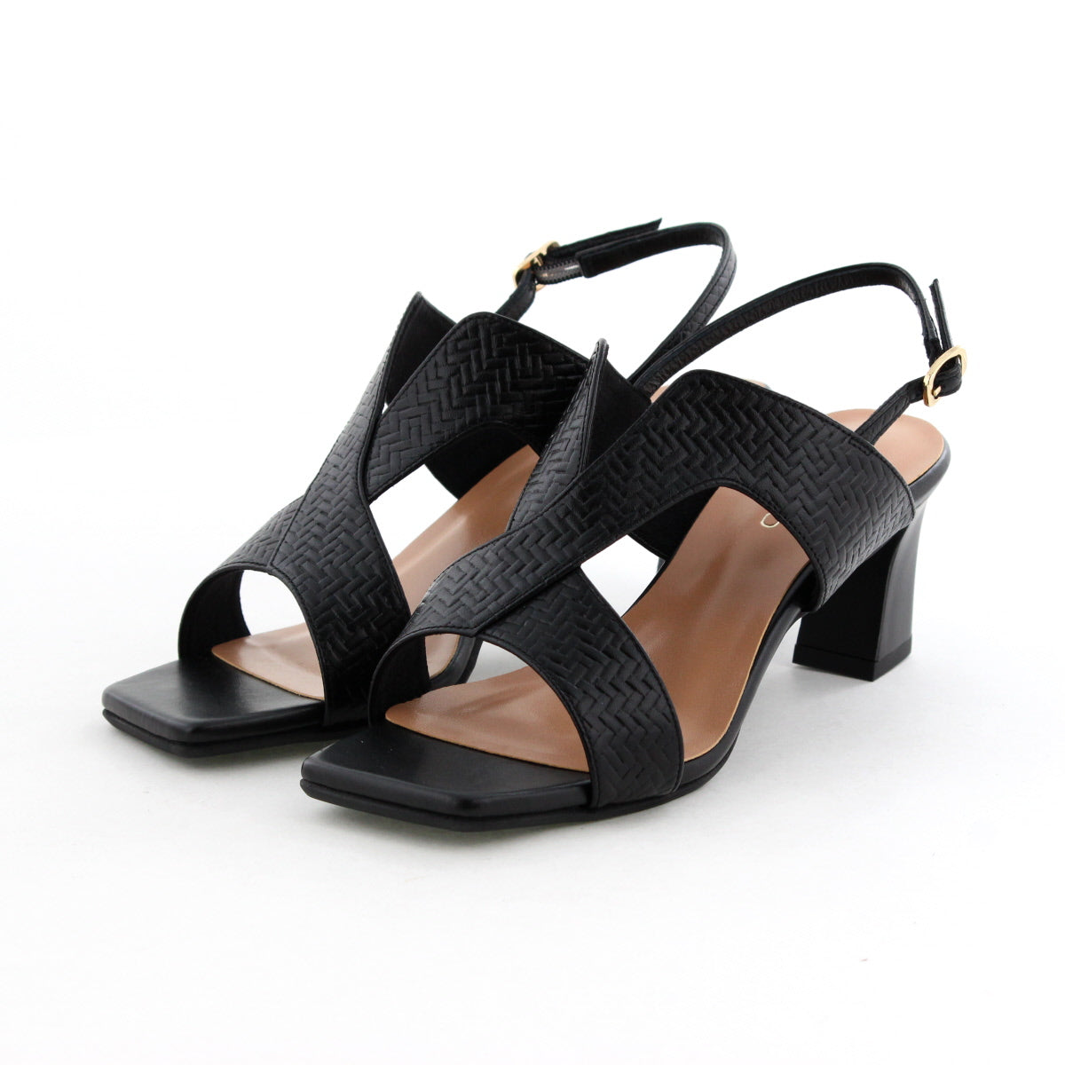 【26SS】クロスデザインヒールサンダル/661217