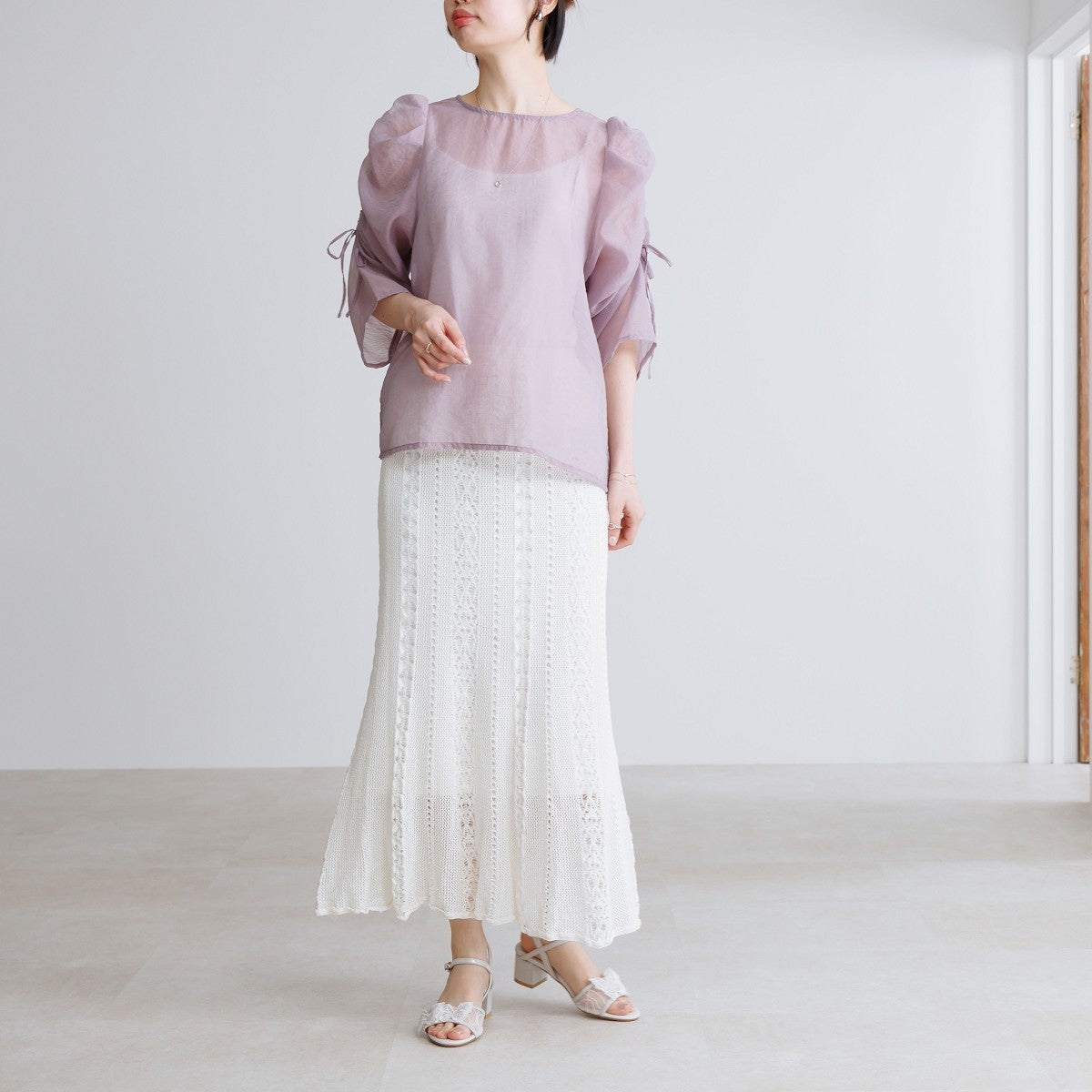 HANAE MORI×HIMIKO ハナエモリ バタフライモチーフストラップサンダル パンプス コラボ ホワイト