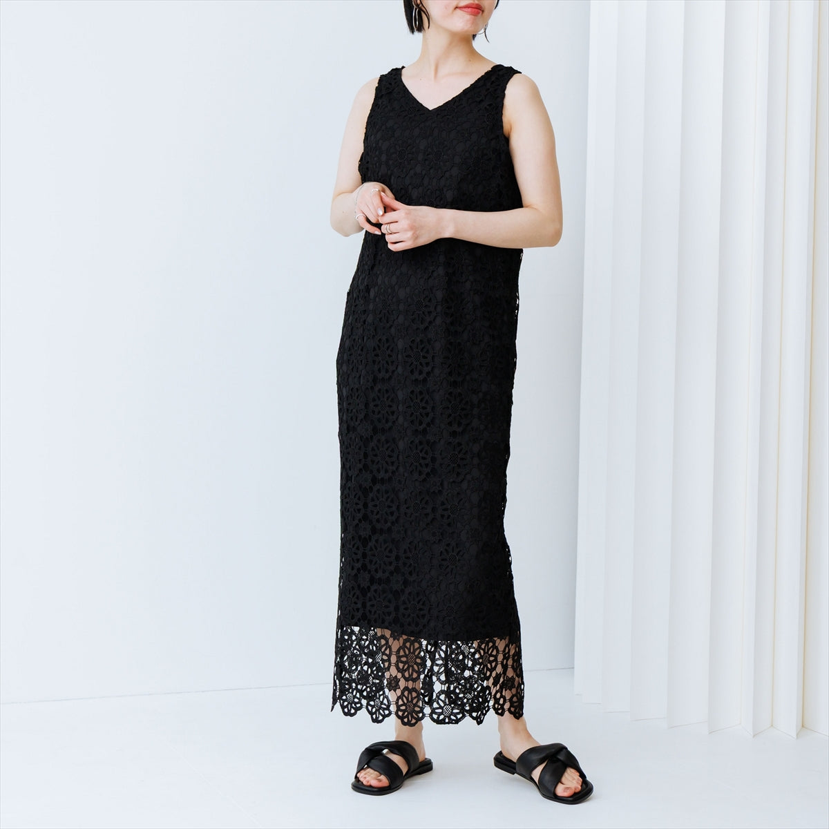 《予約/6月下旬入荷予定》ツイストパデットミュールサンダル/661223