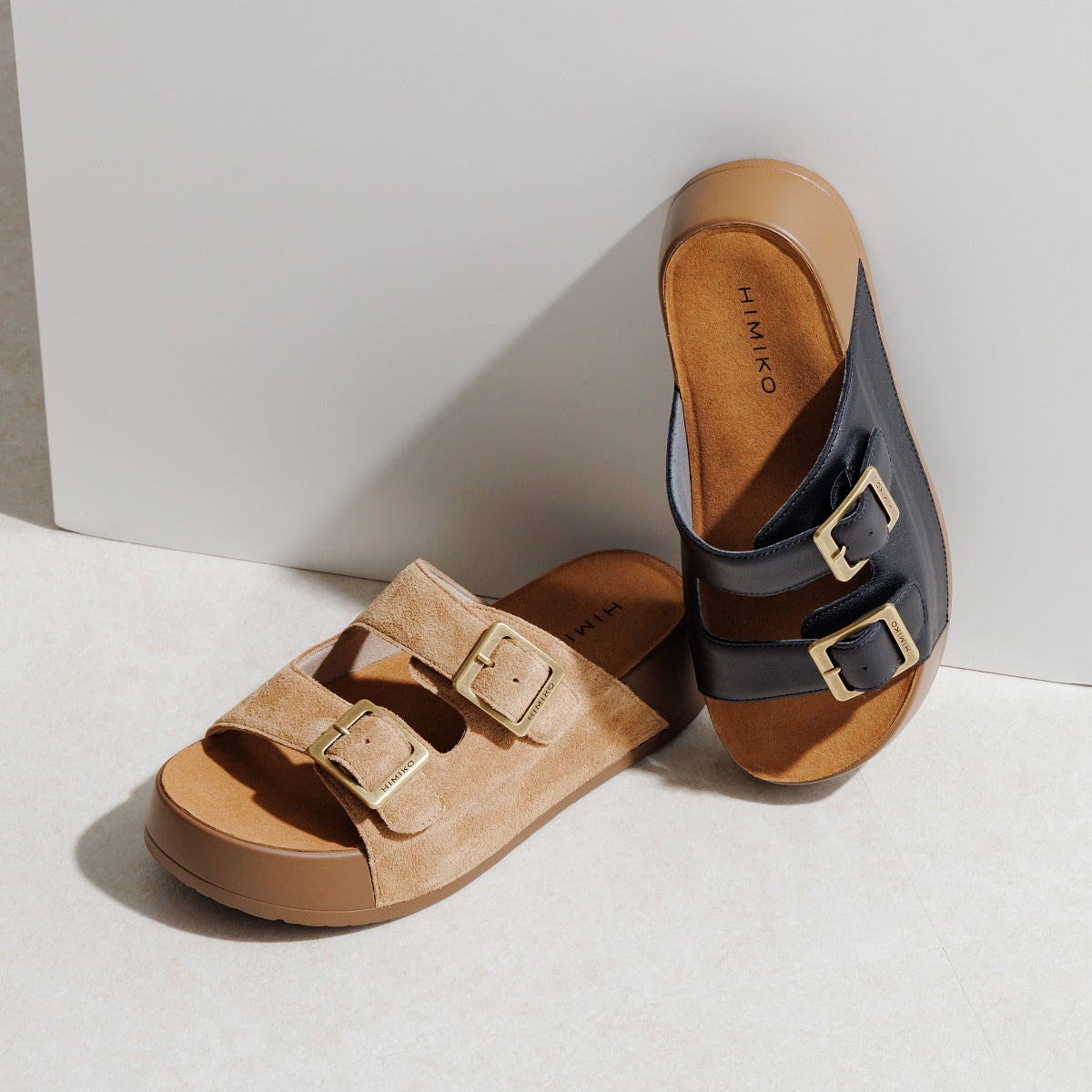 《予約/6月上旬入荷予定》【WEB限定デザイン】ダブルバックルサンダル/661253